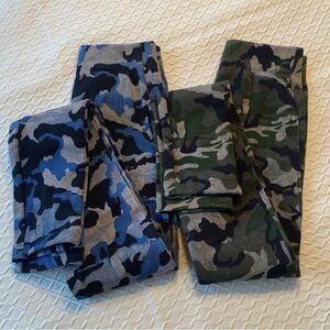 Arianna Camouflage Leggings Set. XS/S. Green/Blue/Black.Light fleece lining.NWOT
